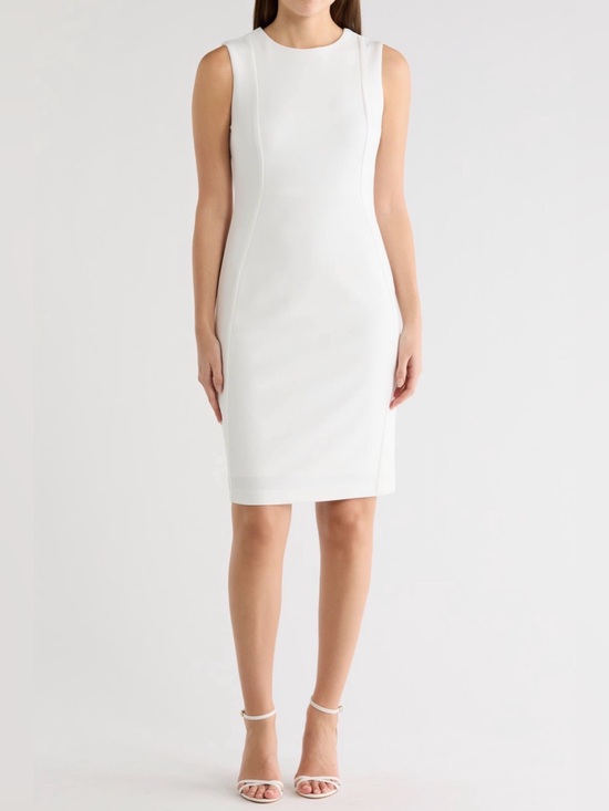 Calvin Klein Dresses & Skirts - Calvin Klein White Sleeveless Sheath Mini Dress NWT Size 6
